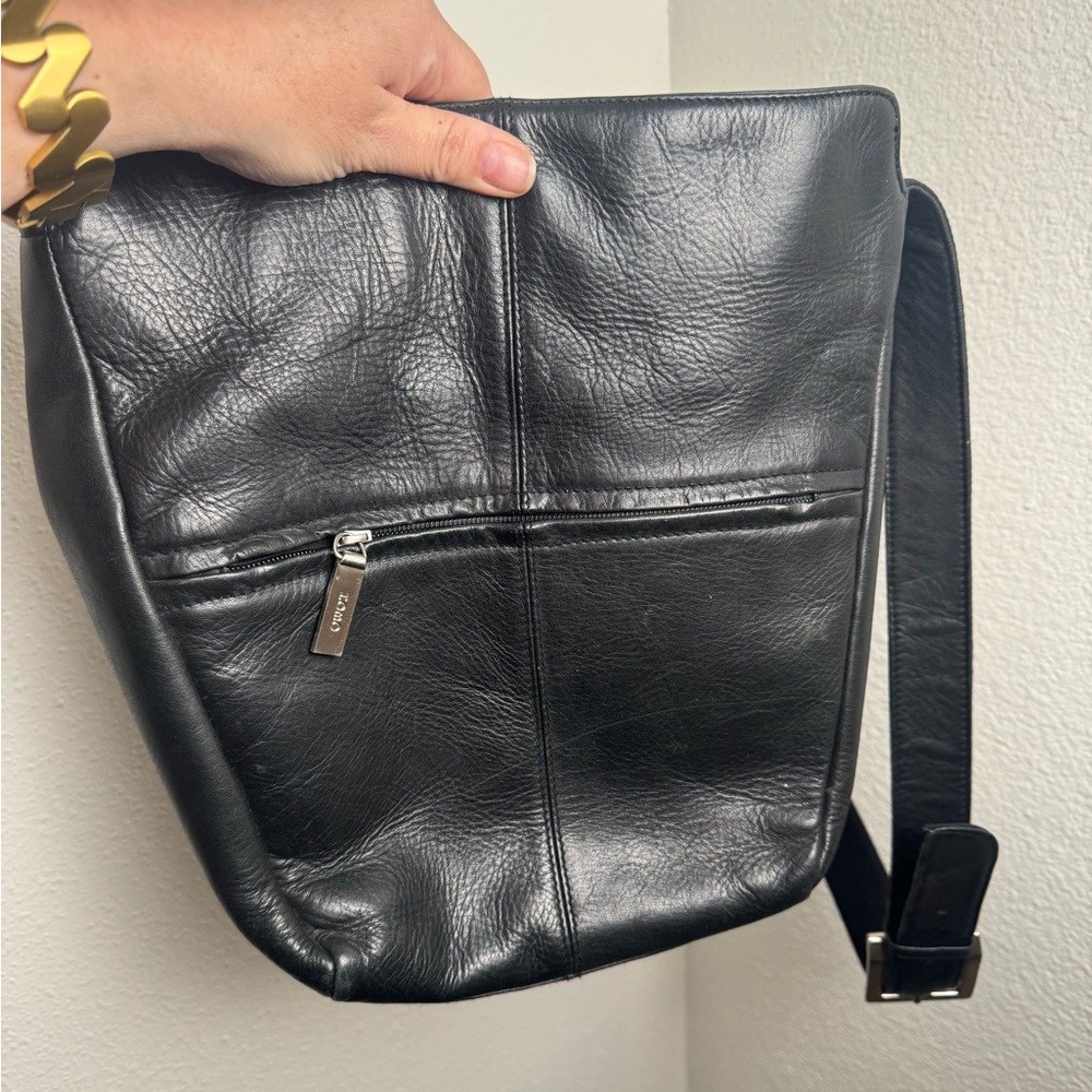 HOBO international vintage Black‎ Leather Bag purse